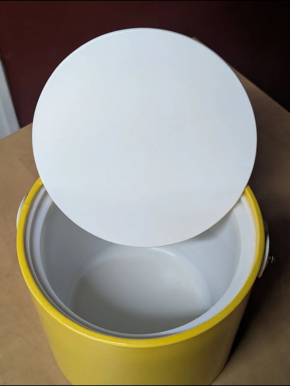 MCM Georges Briard Bright Yellow Ice Bucket Barware